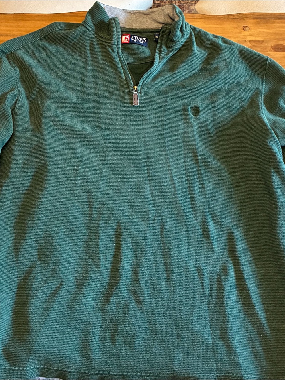 Chaps Men’s Quarter Sleep Cotton Pullover Jacket Size XXL Green
